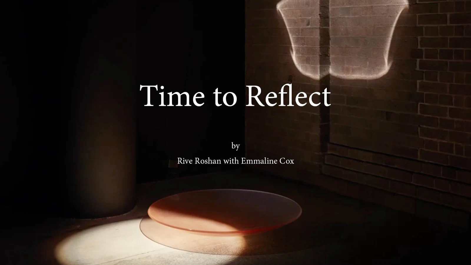 Time to Reflect