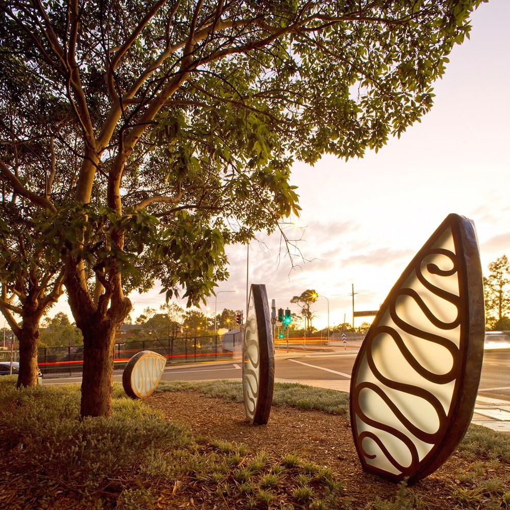 Copper pearl sculpture