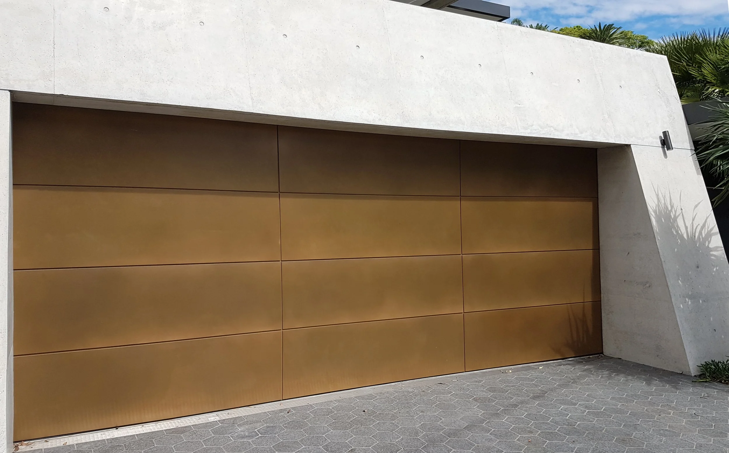 Garage Doors · Gold Bronze Smooth Pearl Patina — Gold Bronze Smooth Pearl Patina