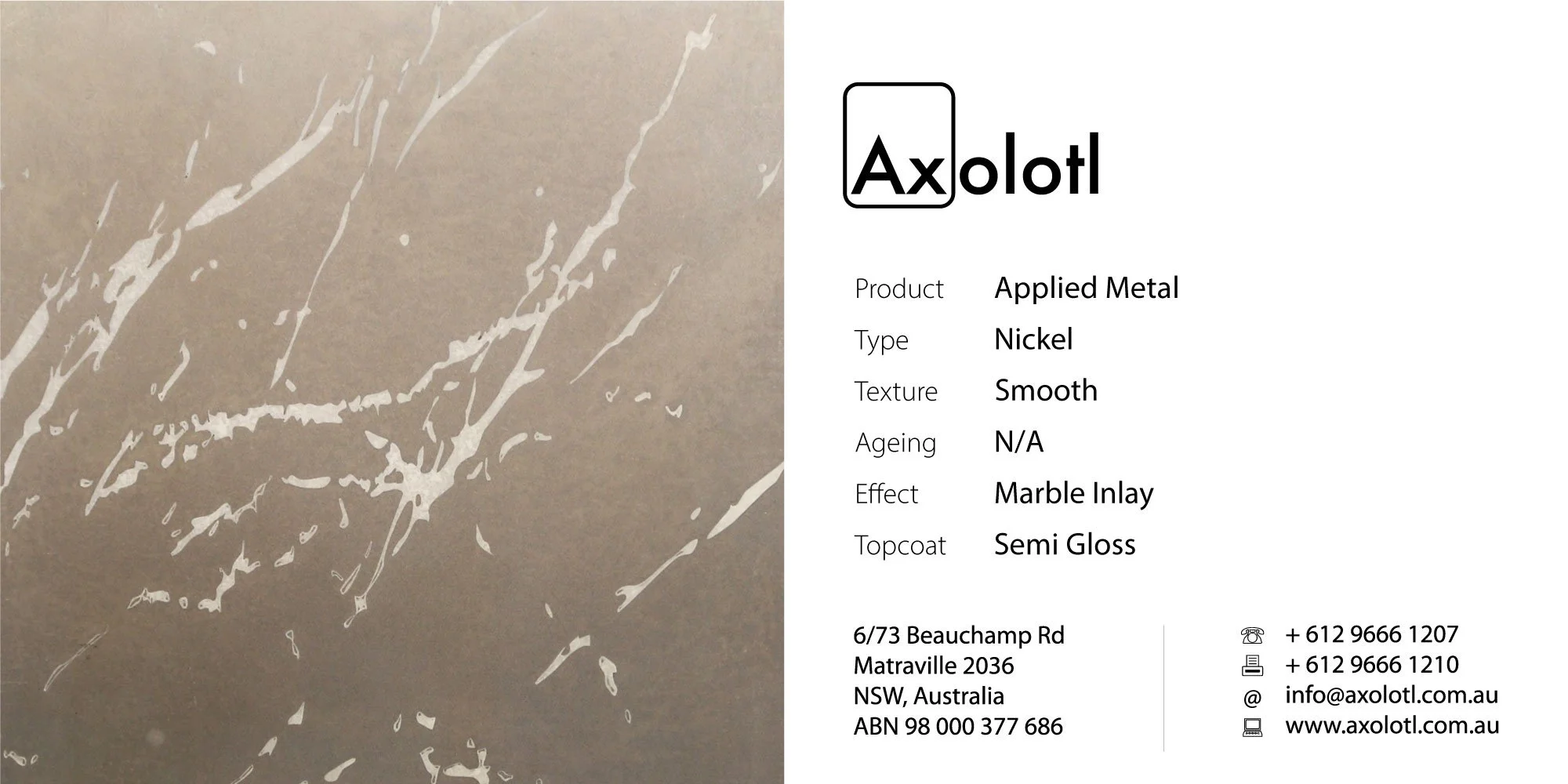 Nickel — Smooth Marble Inlay