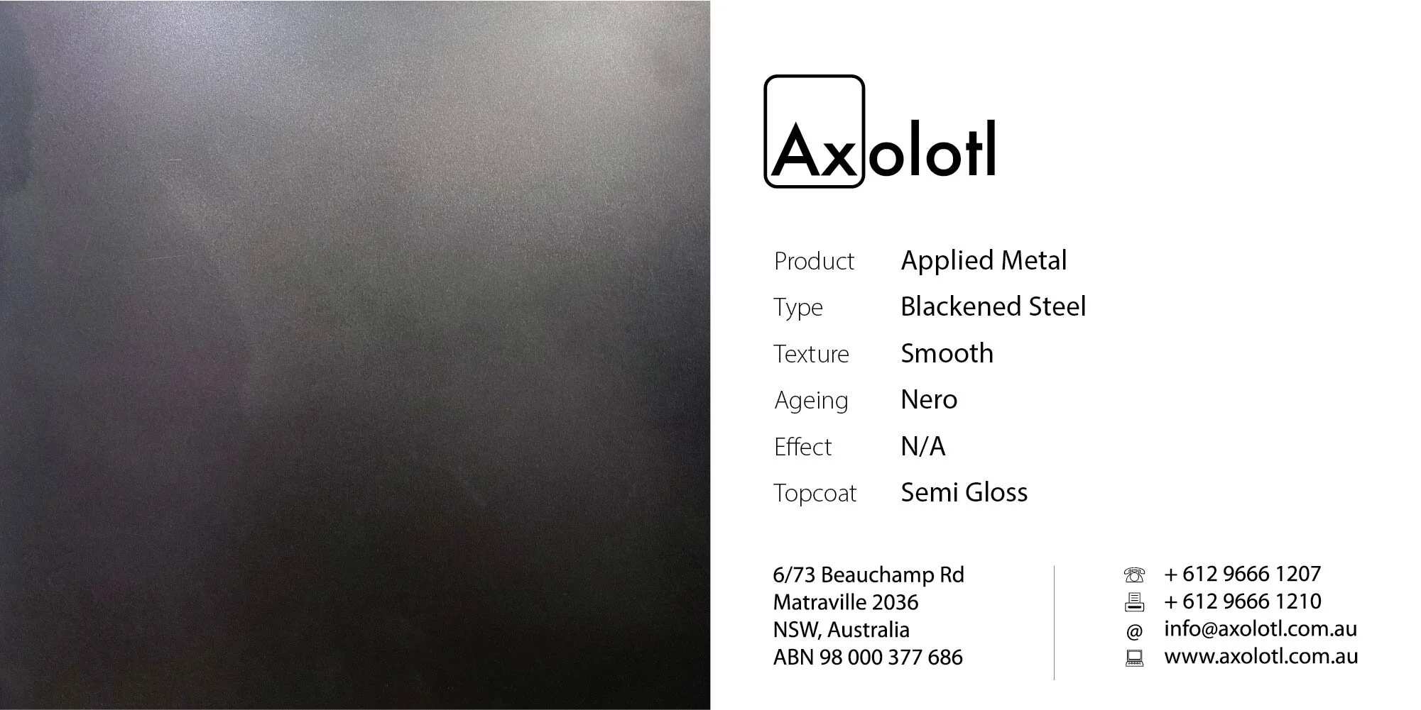 Blackened Steel Smooth