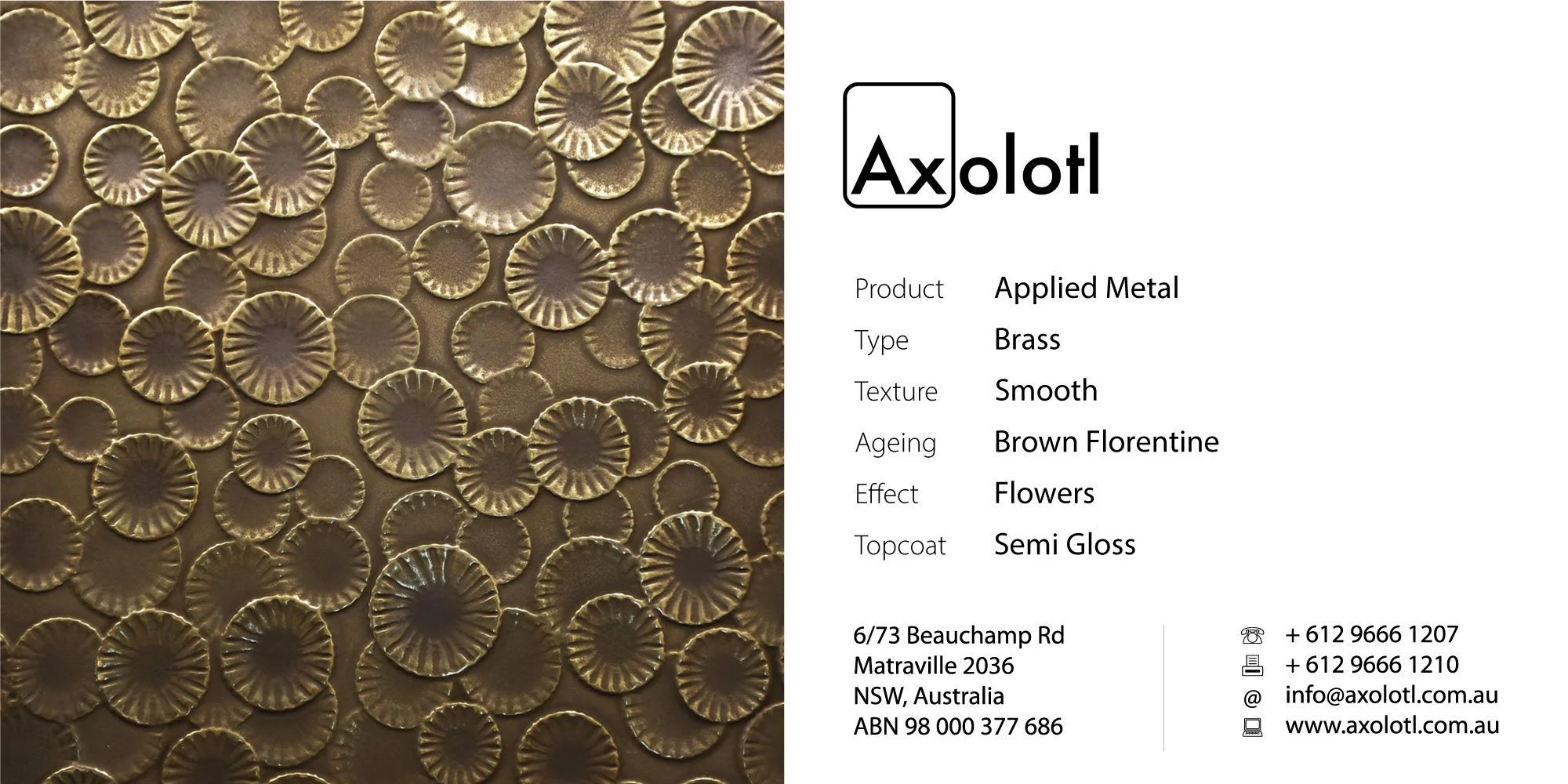 Brass — Brown Florentne Custom3D Print Flowers
