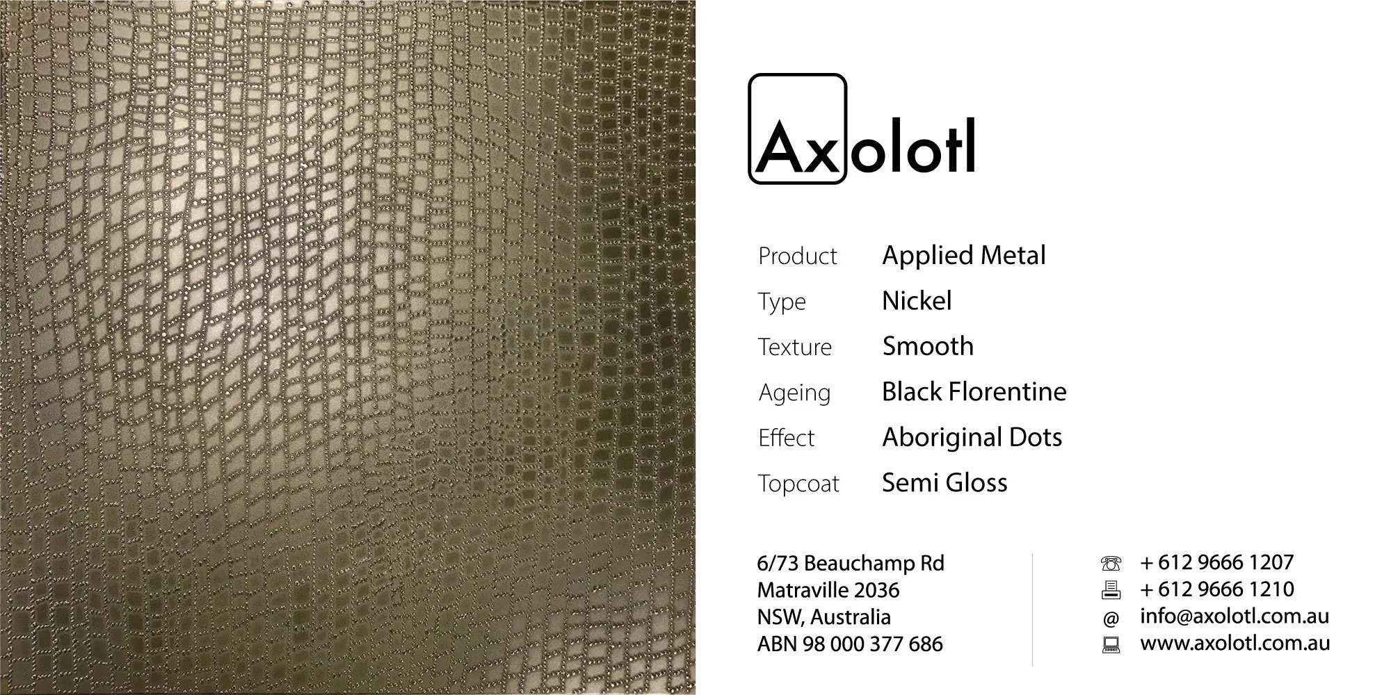 3D Print Aboriginal Dots Nickel Florentine