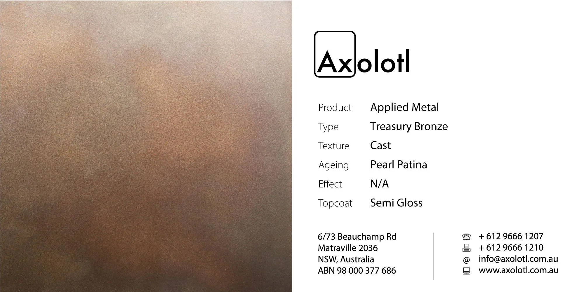 Bronze — Cast Pearl Patina