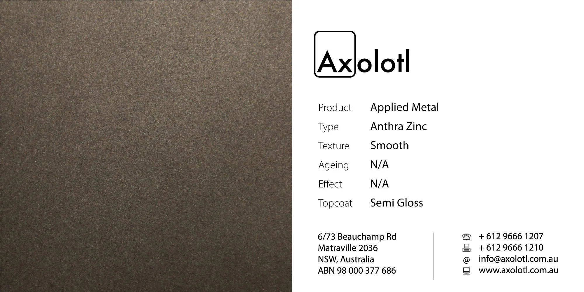 Anthra Zinc — Smooth