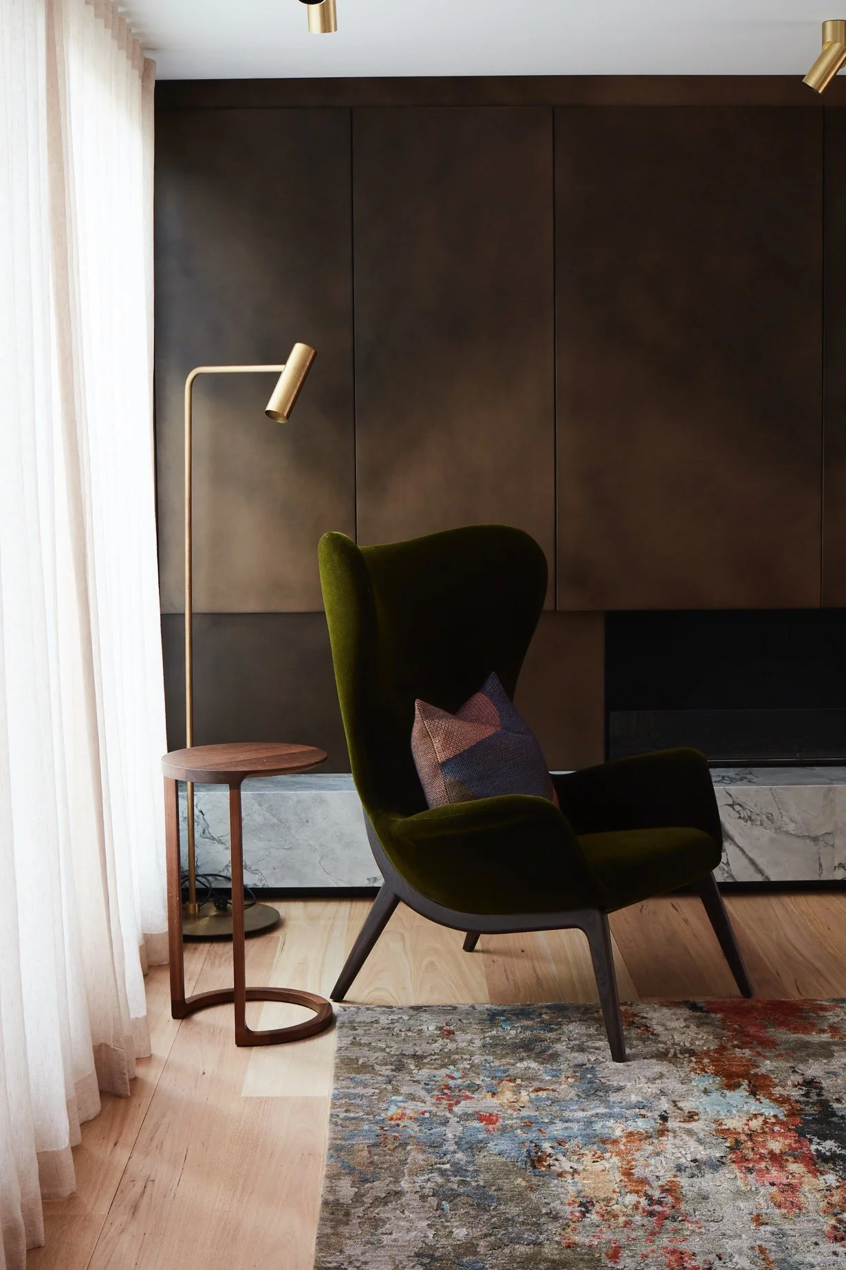 Consulting On Interiors Applied Metal Fireplace