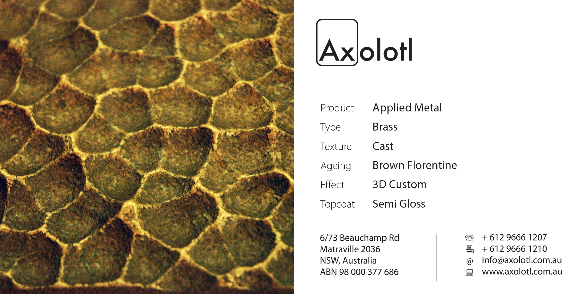 Brass — Brown Florentine Cast3D Sample