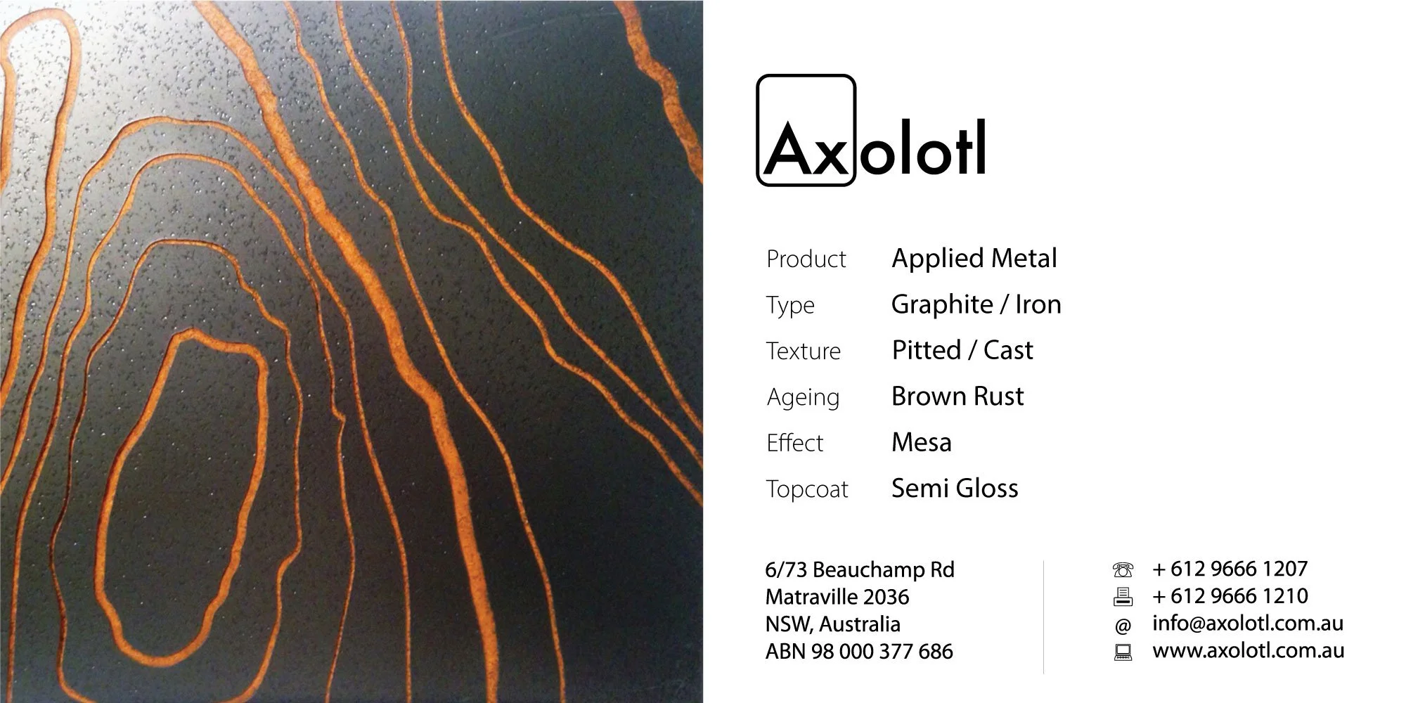 Graphite Pitted Rust Mesa