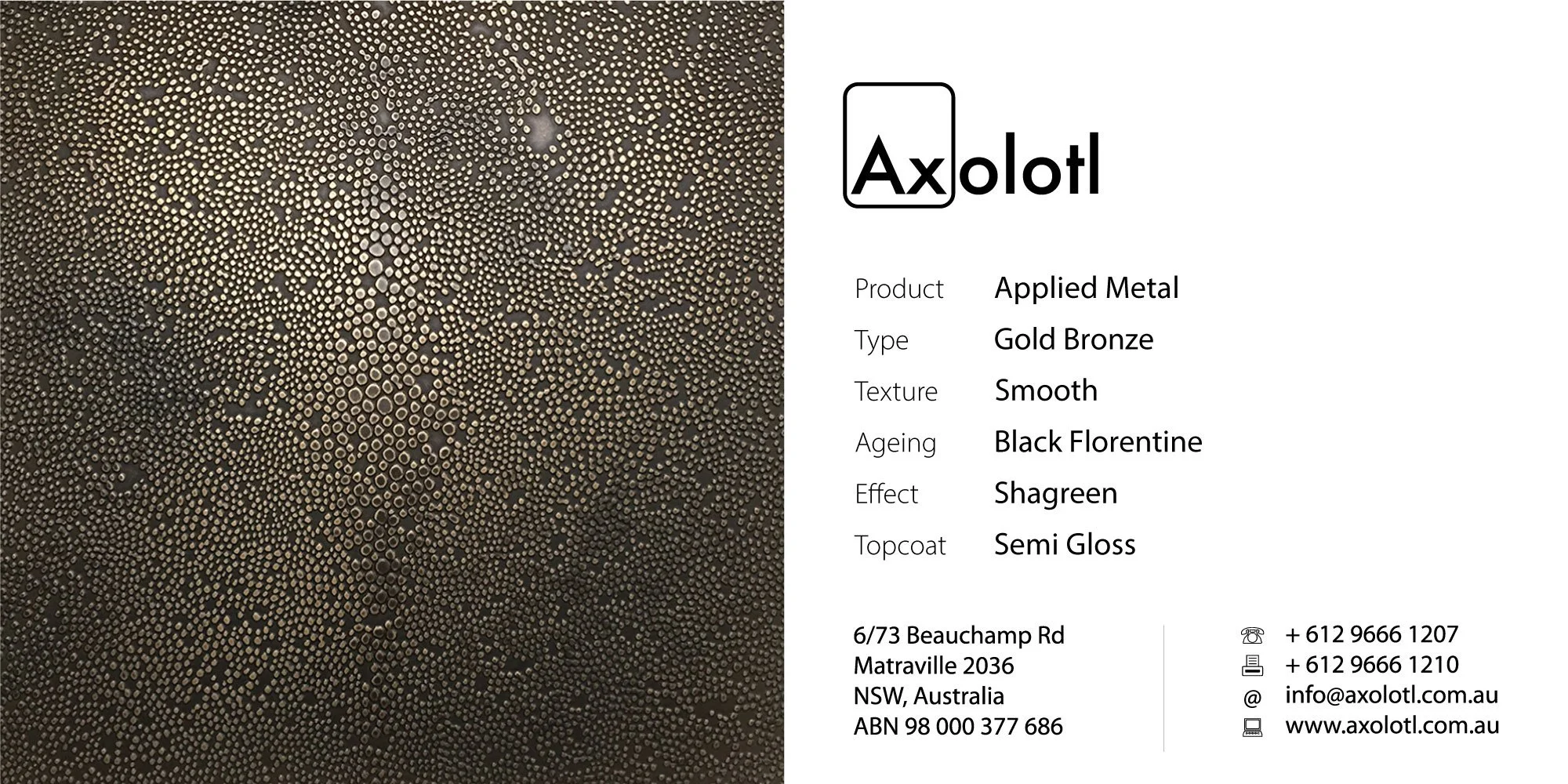 Shagreen Gold-Bronze Florentine