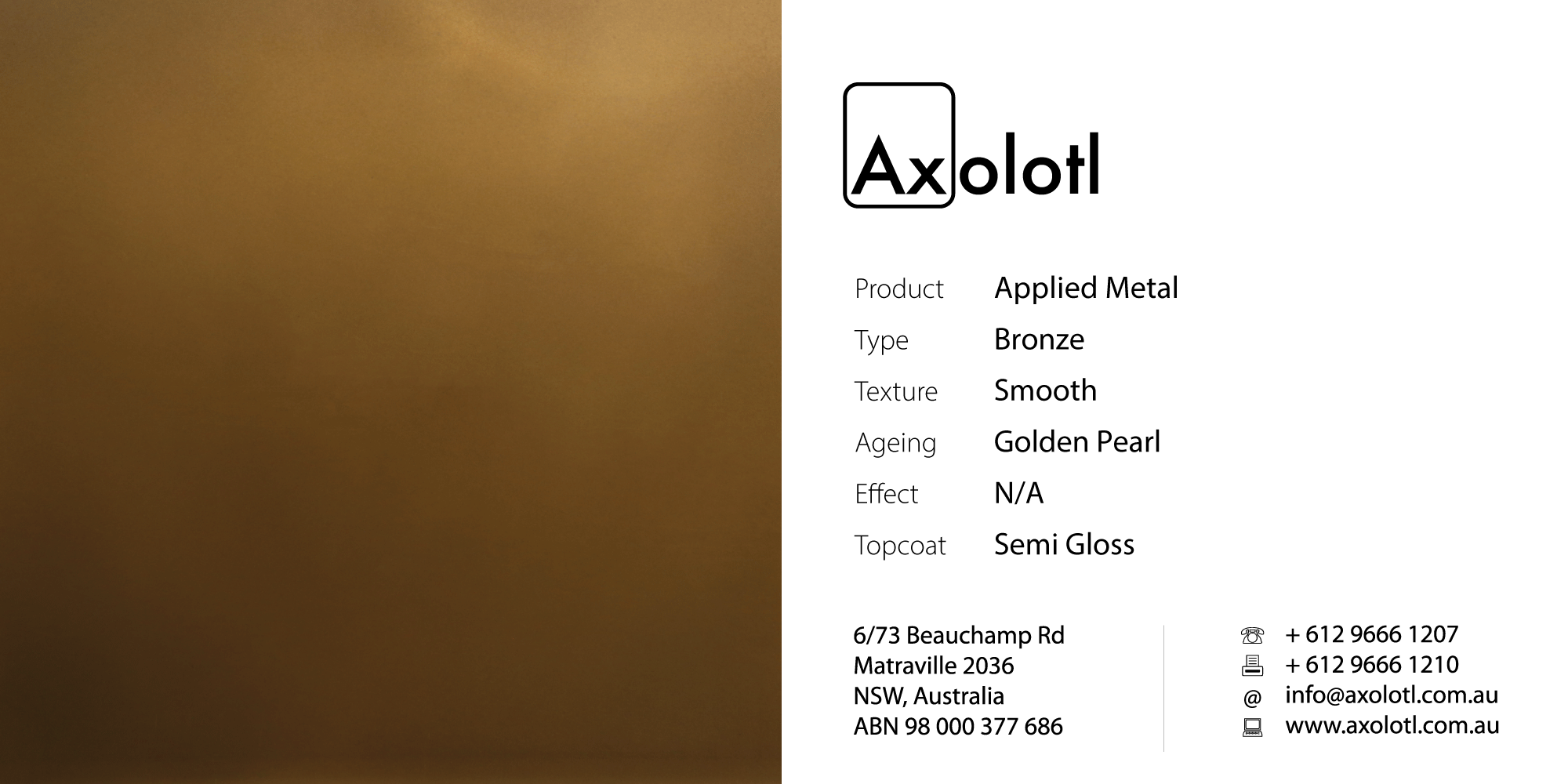 Bronze — Smooth Golden Pearl
