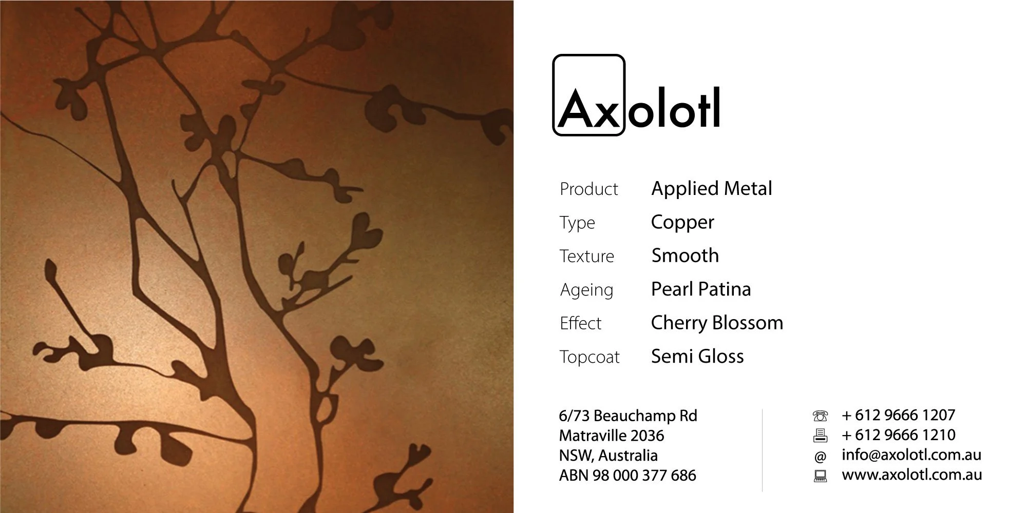 Copper — Pearl Etched Cherry Blossom