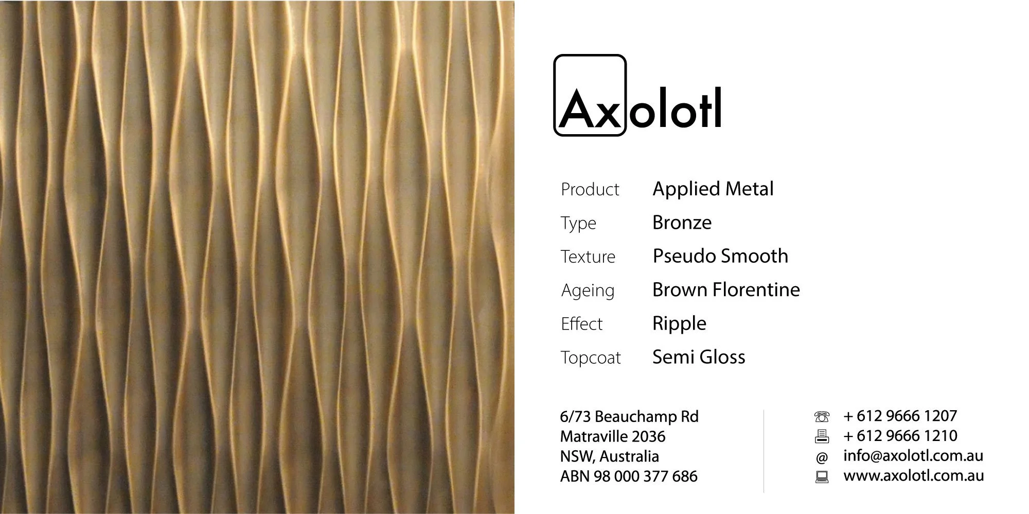 Bronze — Brown Florentine Pseudo Smooth Custom3D Design Ripple