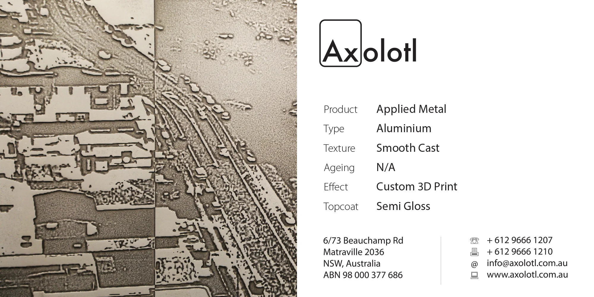 Aluminium — Smooth Cast Custom3D Print