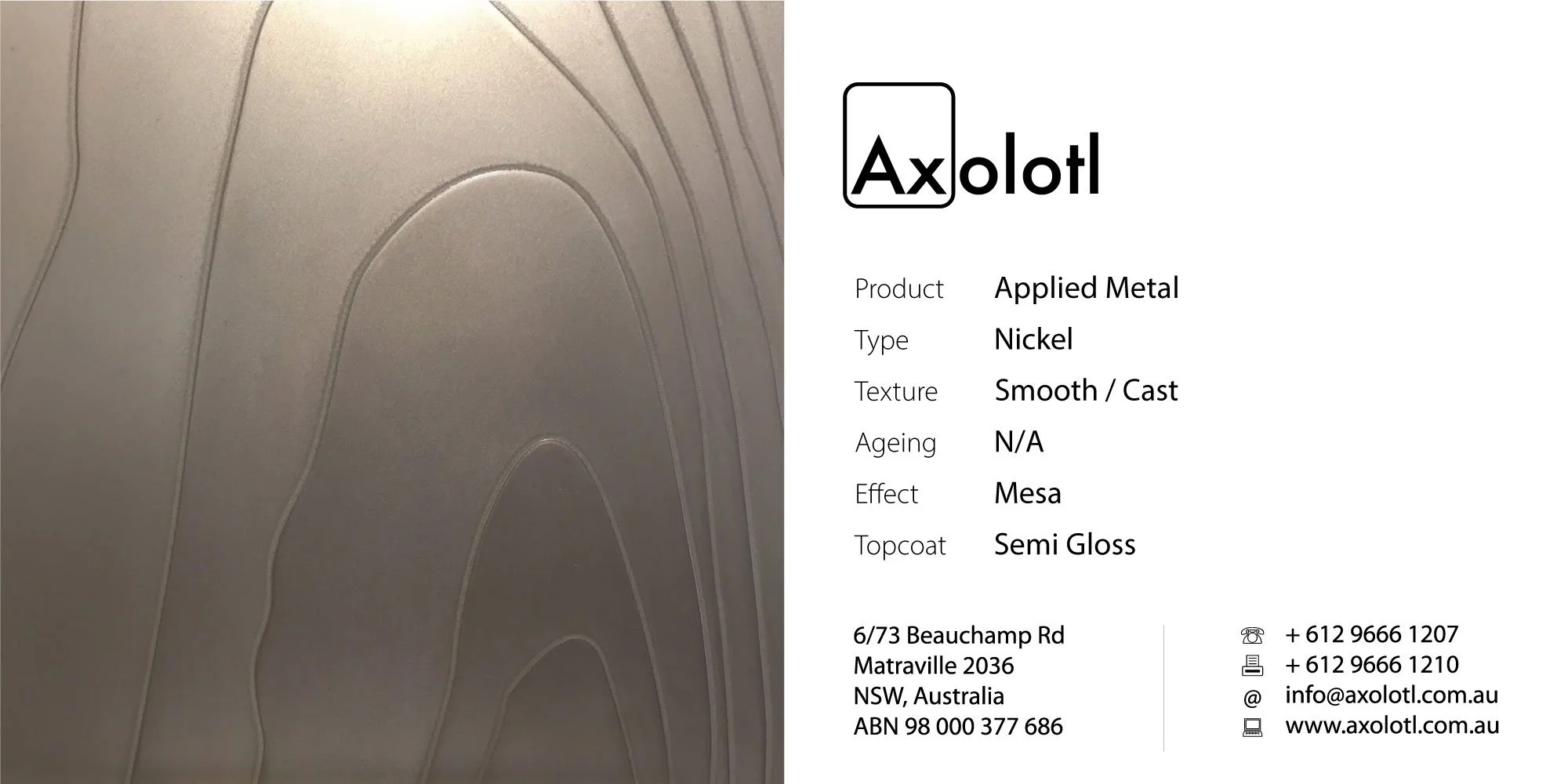 Nickel — Smooth Mesa 3D Print