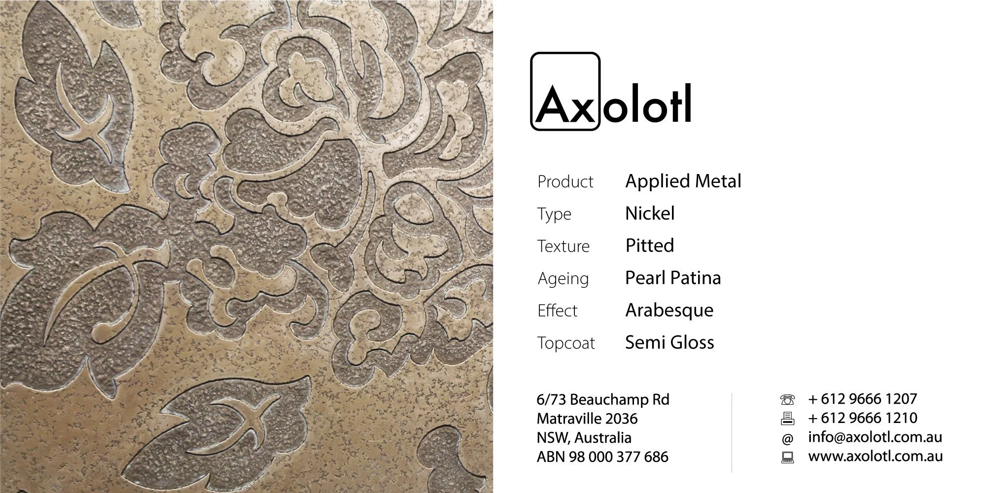 Nickel — Pitted&Light Pearl Arabesque