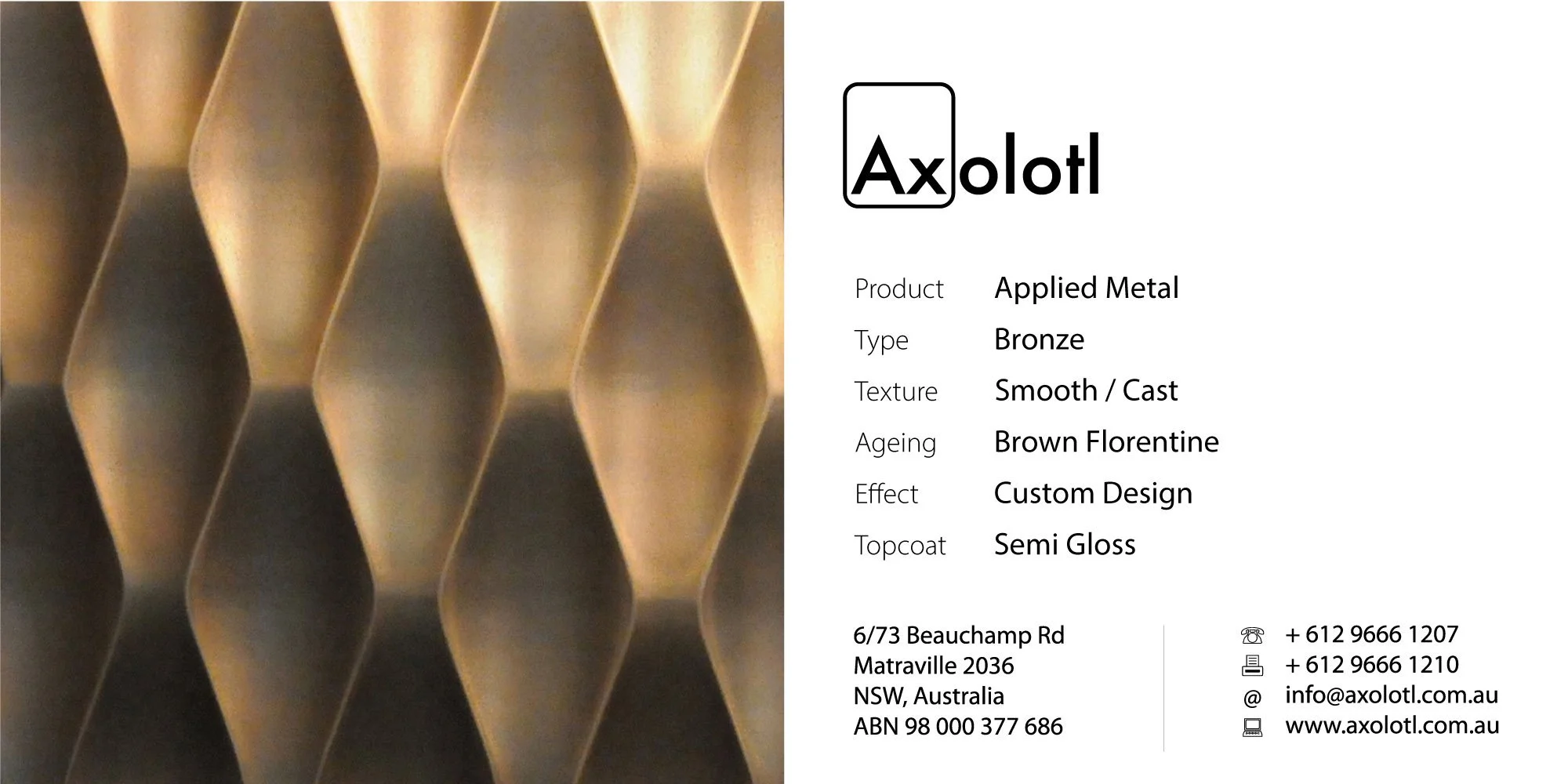 Bronze — Smooth Brown Florentine Custom3D Design