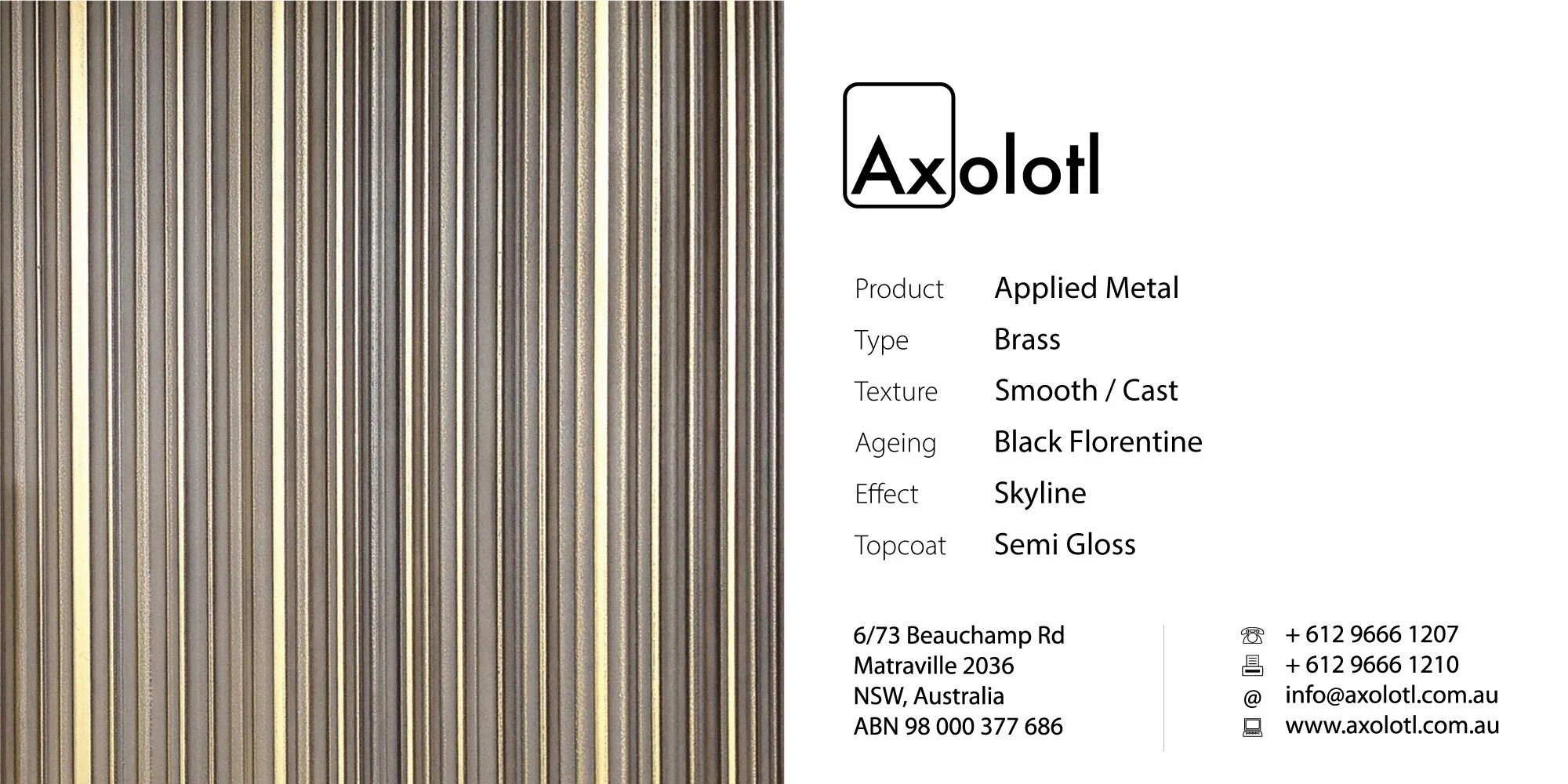 Brass — Smooth Cast Black Florentine Skyline