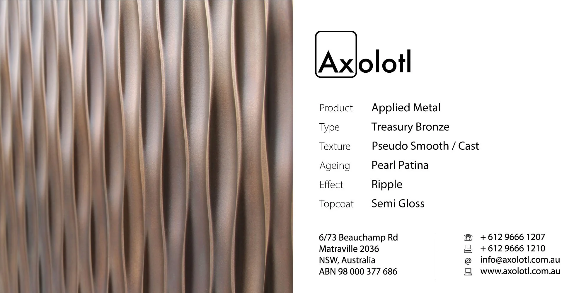 Treasury Bronze — Pseudo-Smooth Pearl Custom3D Ripple