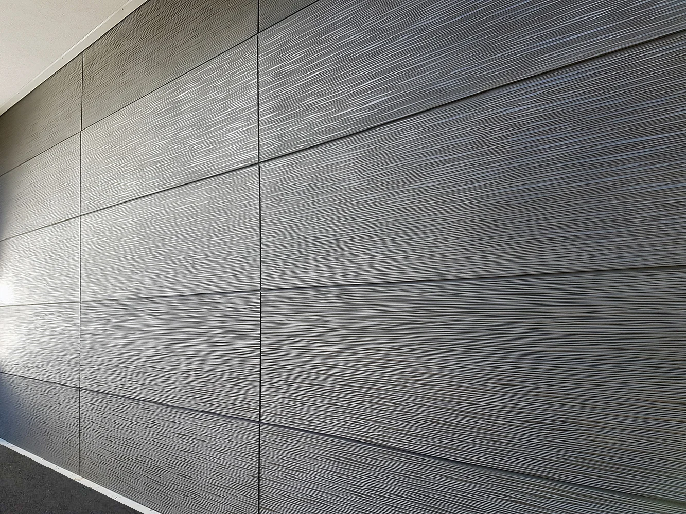 Nickel Cortex garage door — Nickel Florentine · Cortex