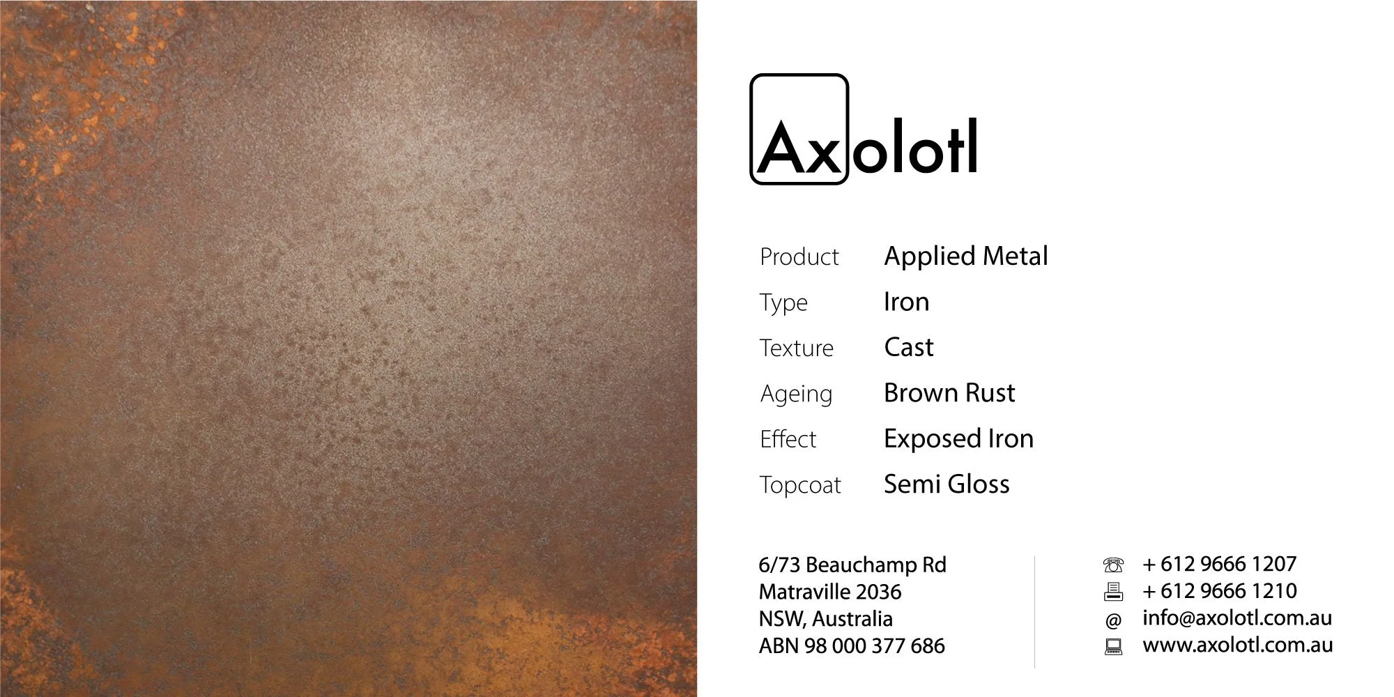 Exposed Iron Brown Rust