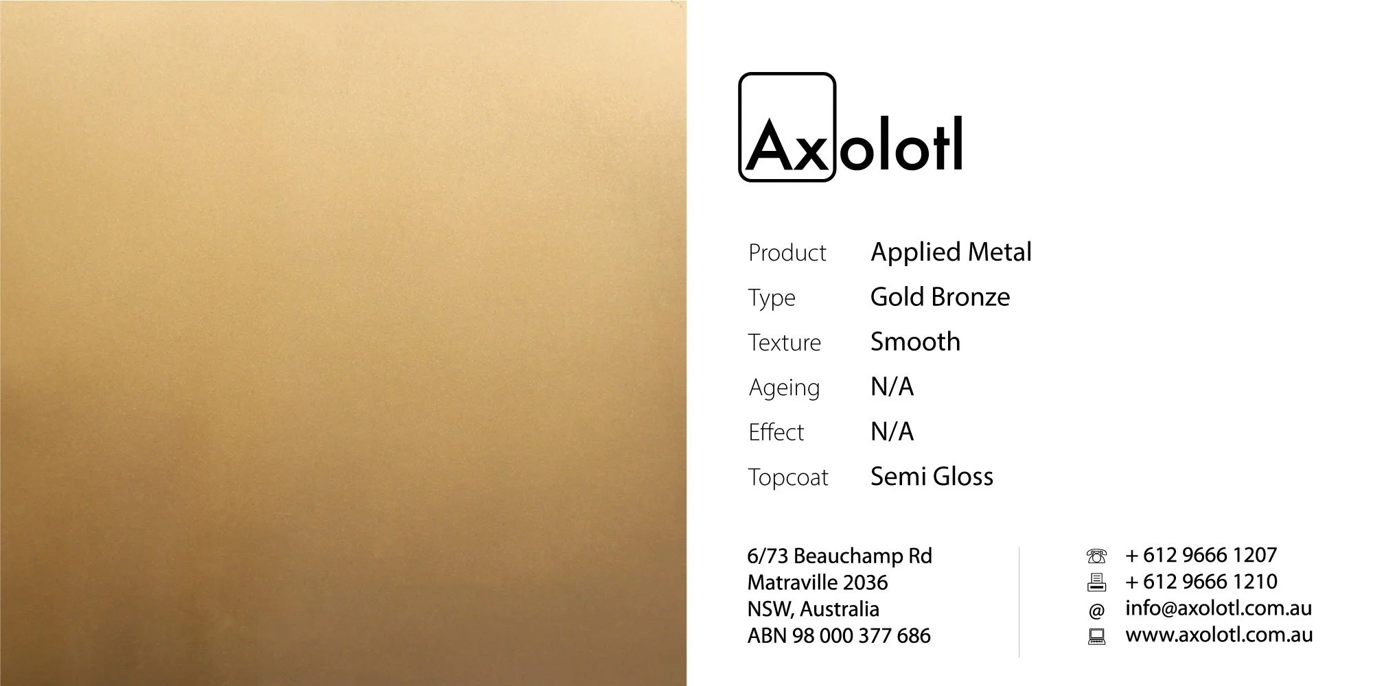 Gold Bronze — Smooth