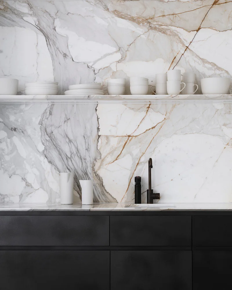 Kitchen Cabinets in Slate Pseudo Smooth | Photo by Felix Forest