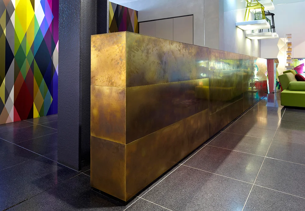 Space Furniture | Brass Brown Florentine Tarnish Sheet Metal