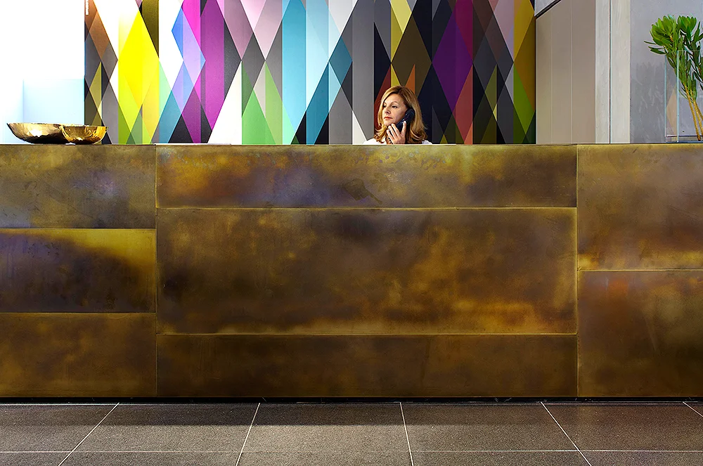 Space Furniture | Brass Brown Florentine Tarnish Sheet Metal
