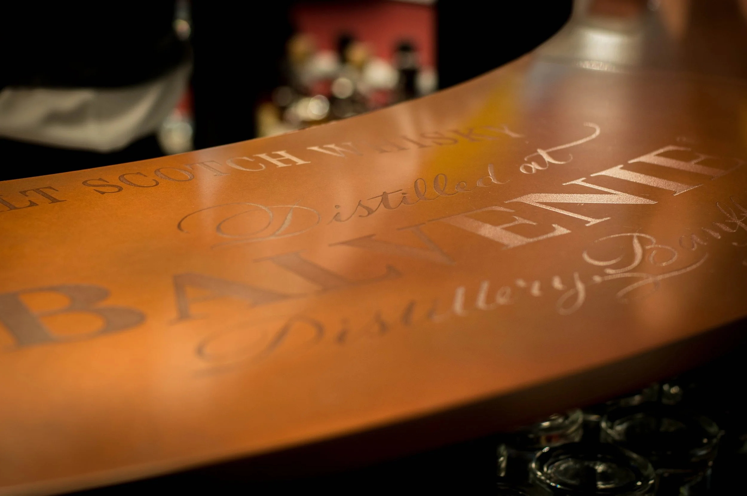 Copper Smooth Pearl Patina with Etching