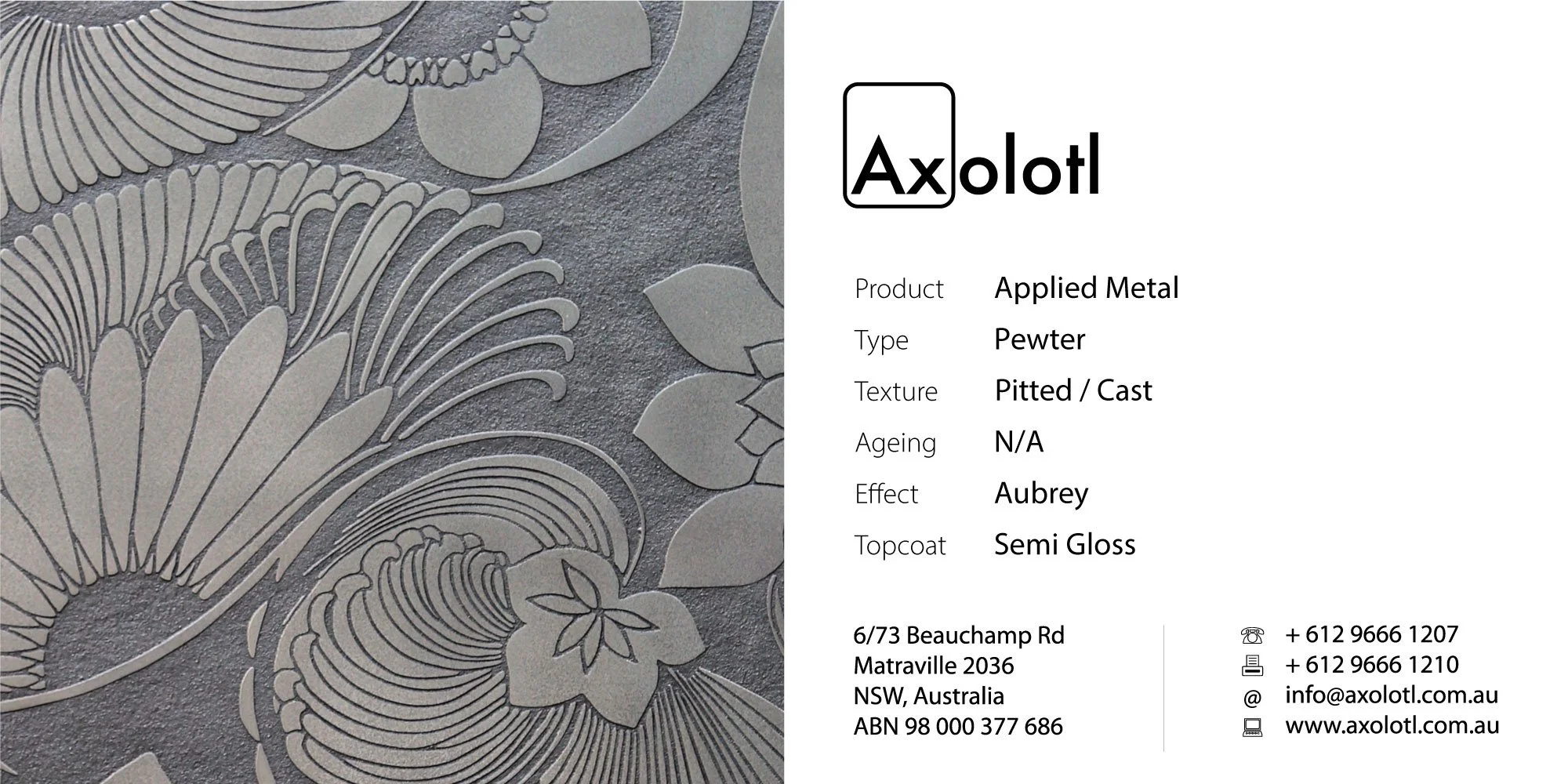 Pewter — Pitted Carved-Aubrey