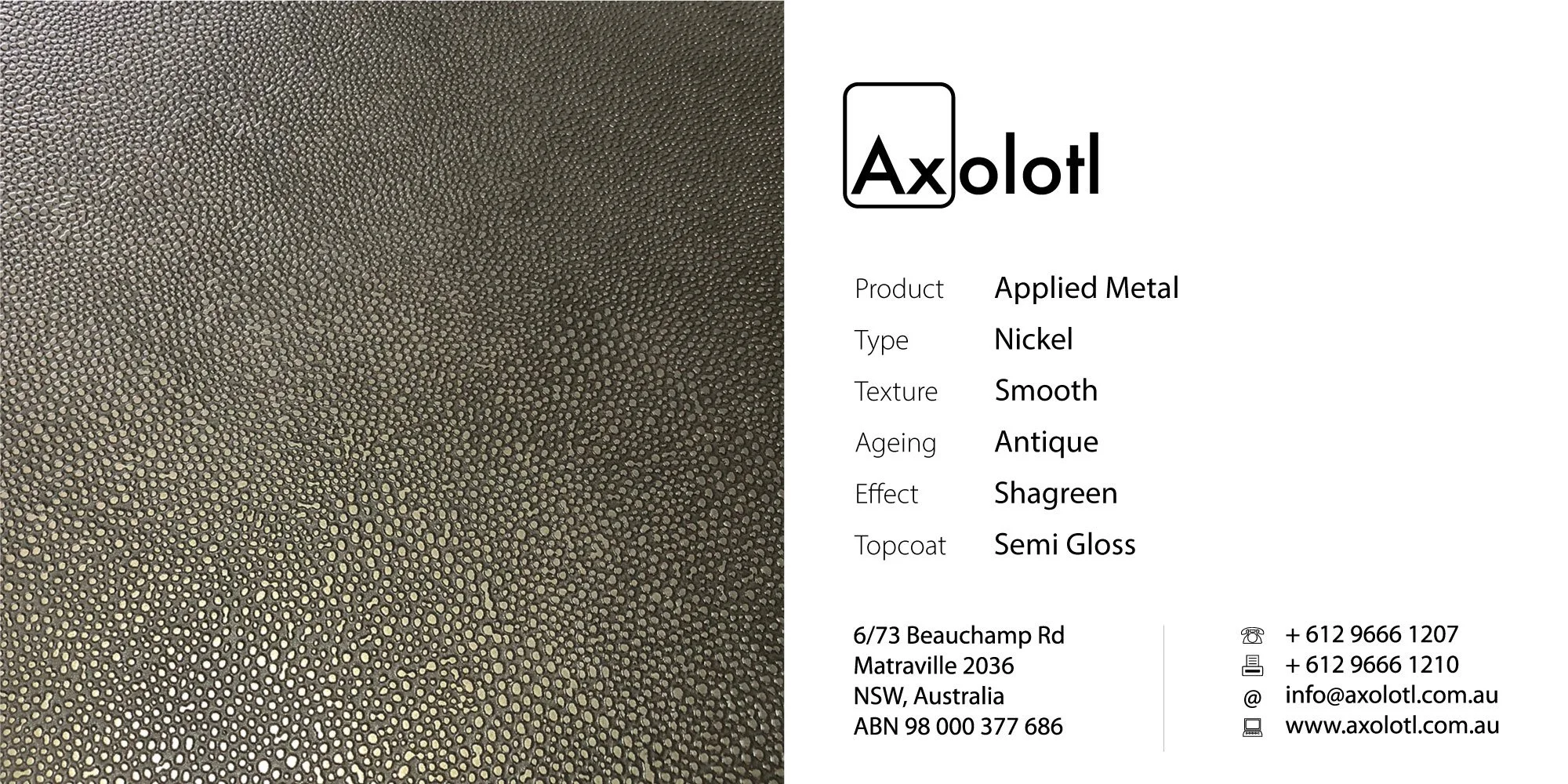 Nickel — Antique Shagreen