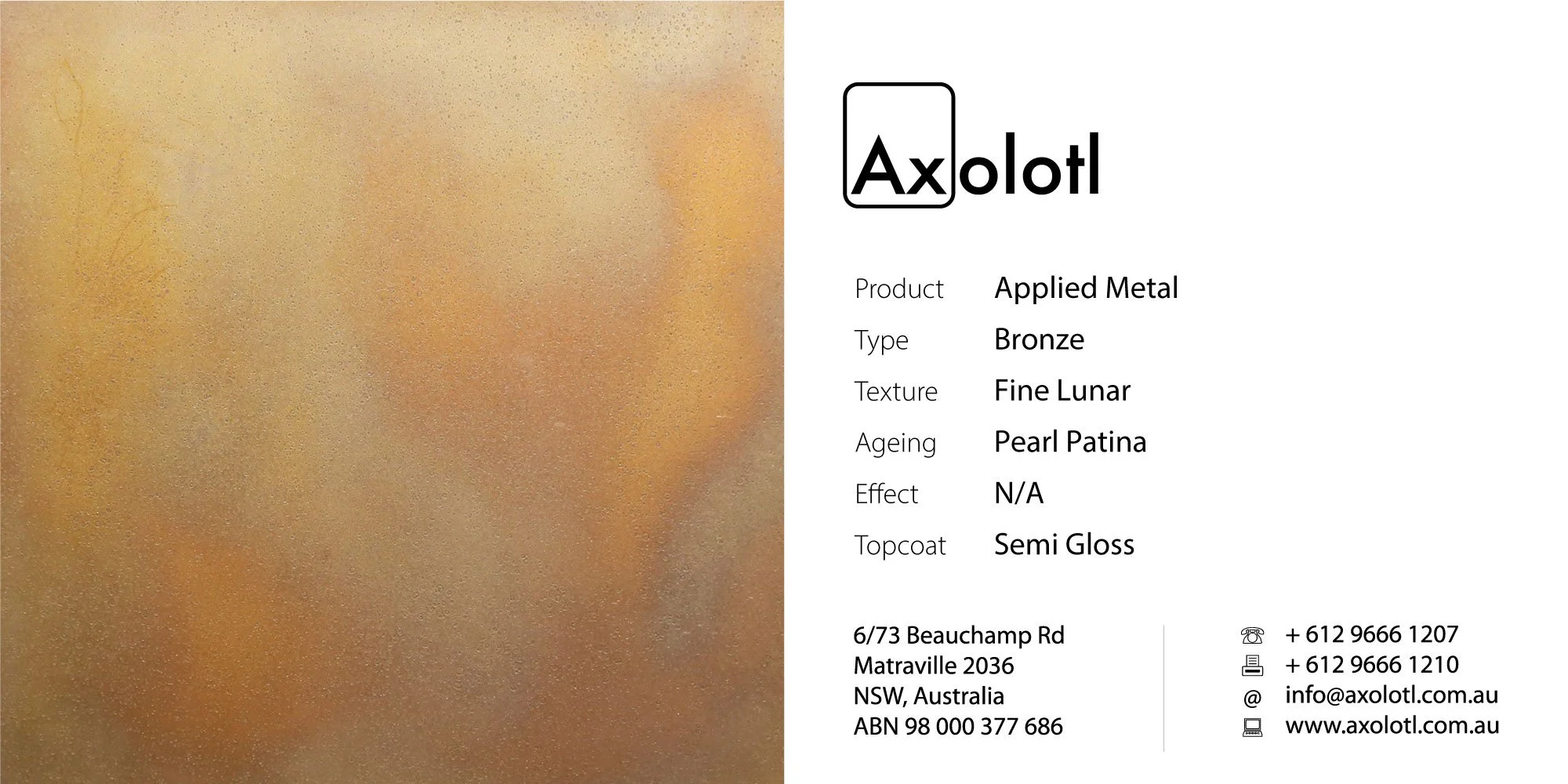 Bronze — Fine Lunar Pearl Patina