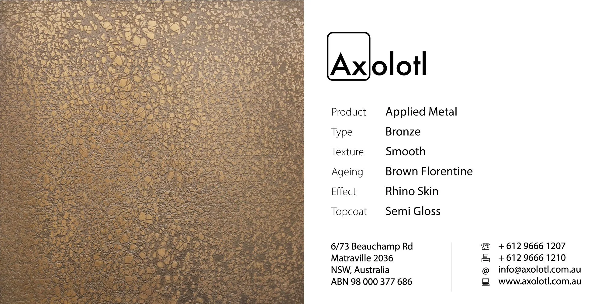 Bronze — 3D Rhino Brown Florentine