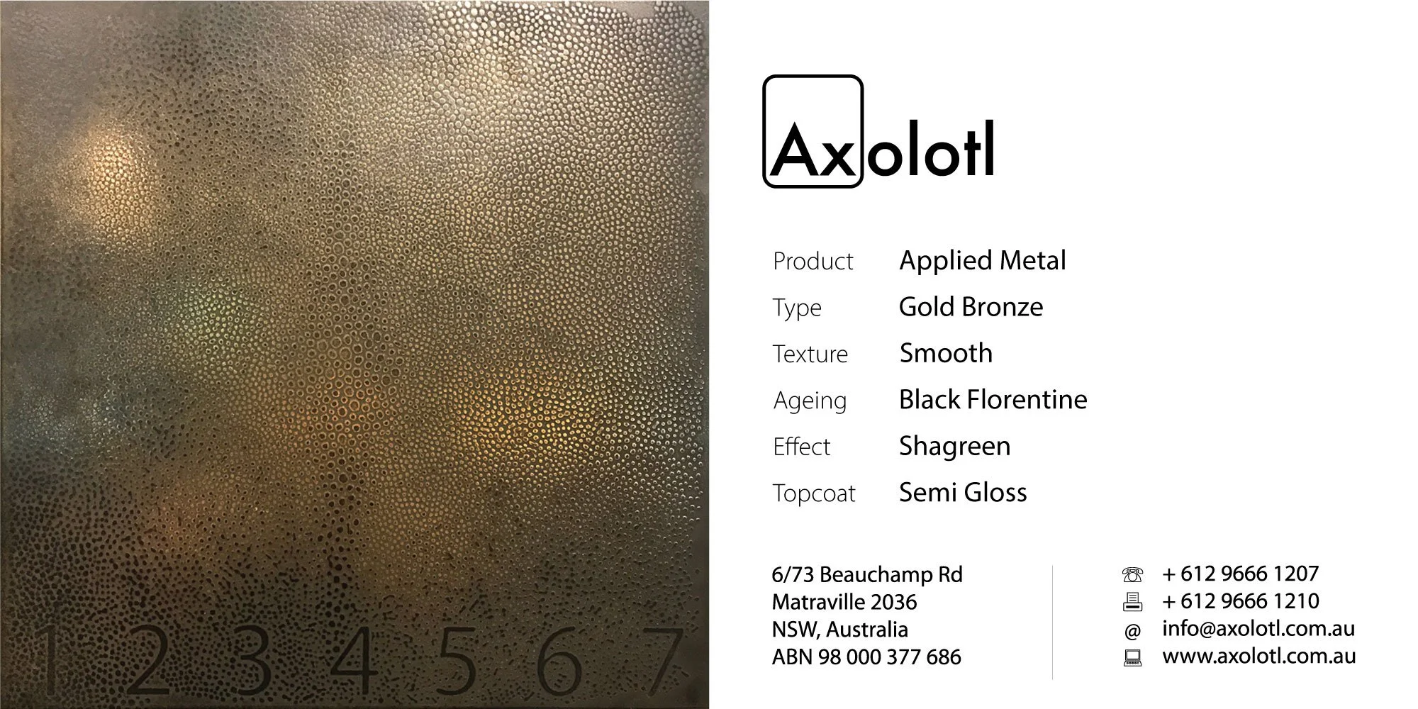 3Dprint Shagreen Goldbronzeflorentine