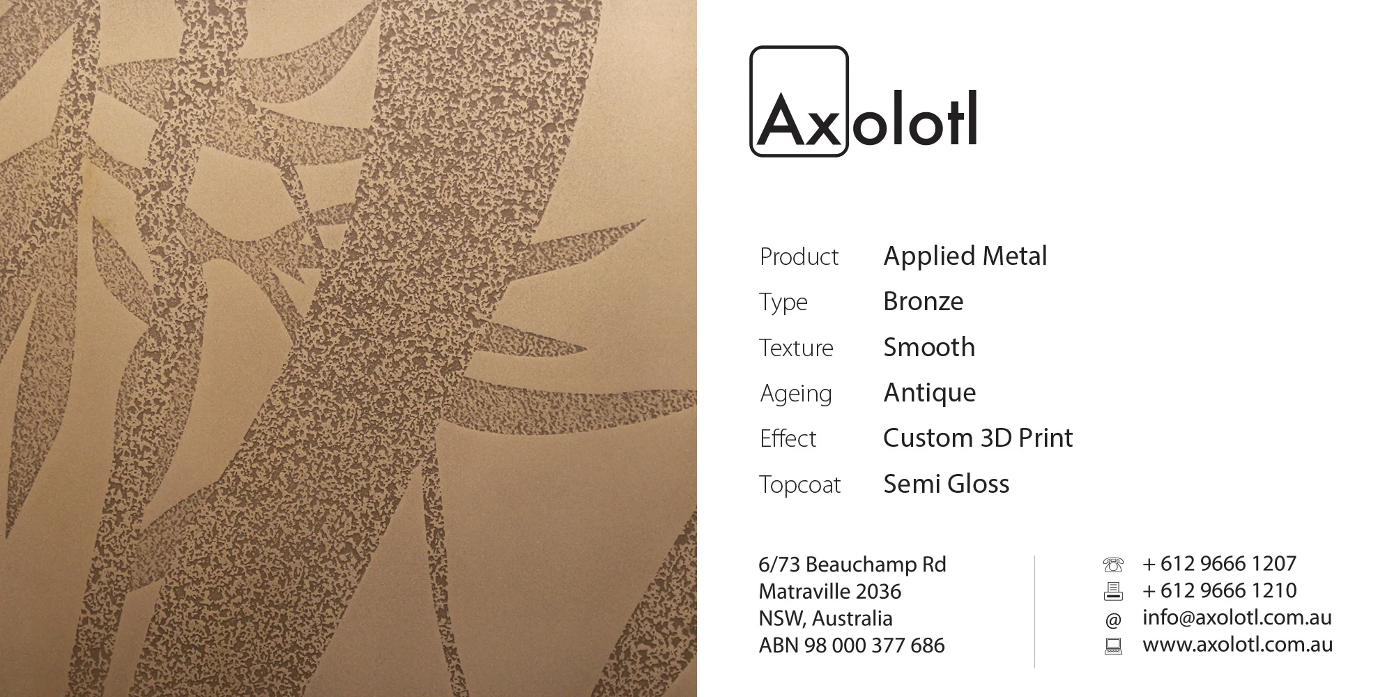 Bronze — Smooth Custom3Dprint Antique