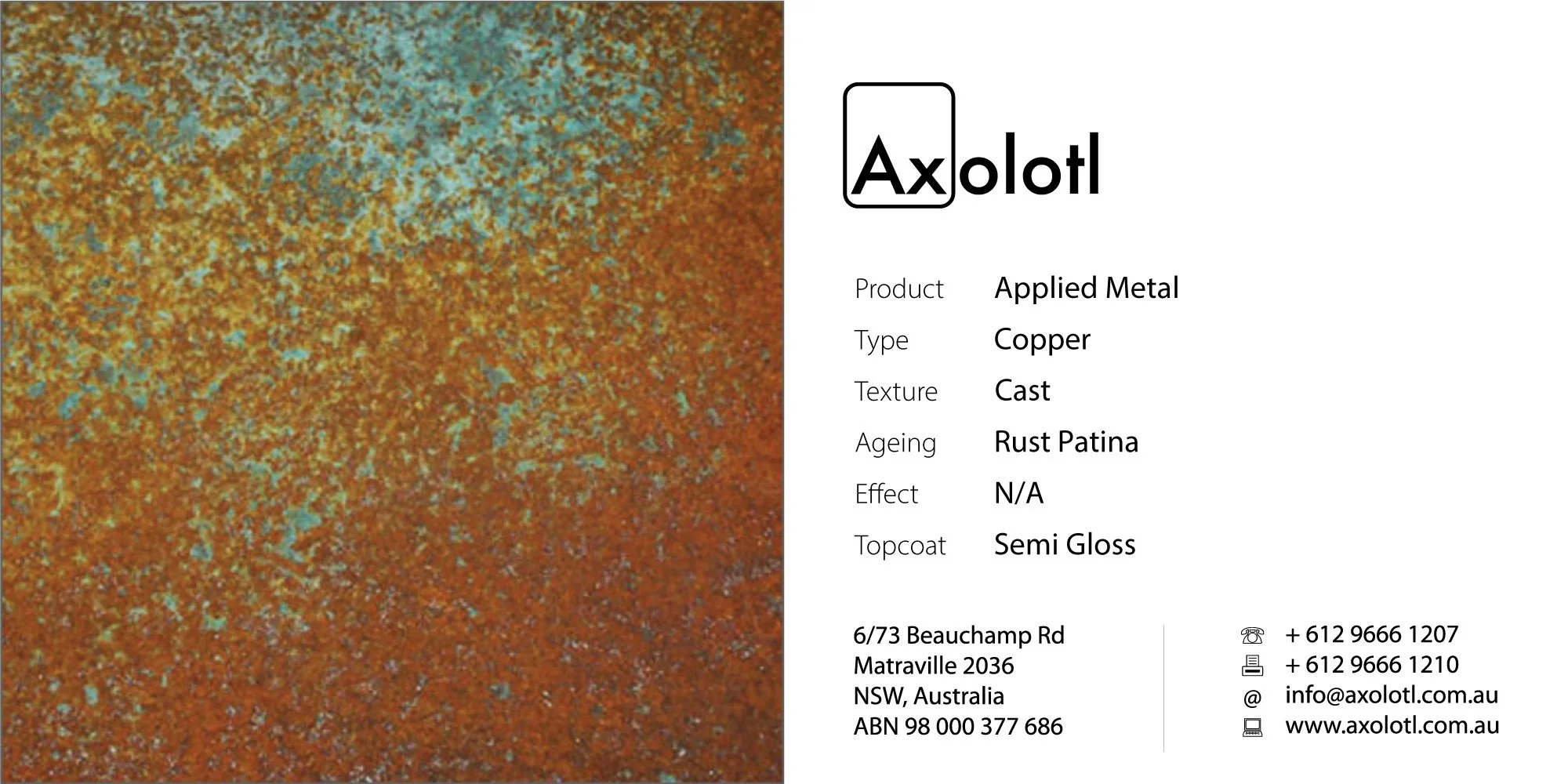 Copper — Rust Patina