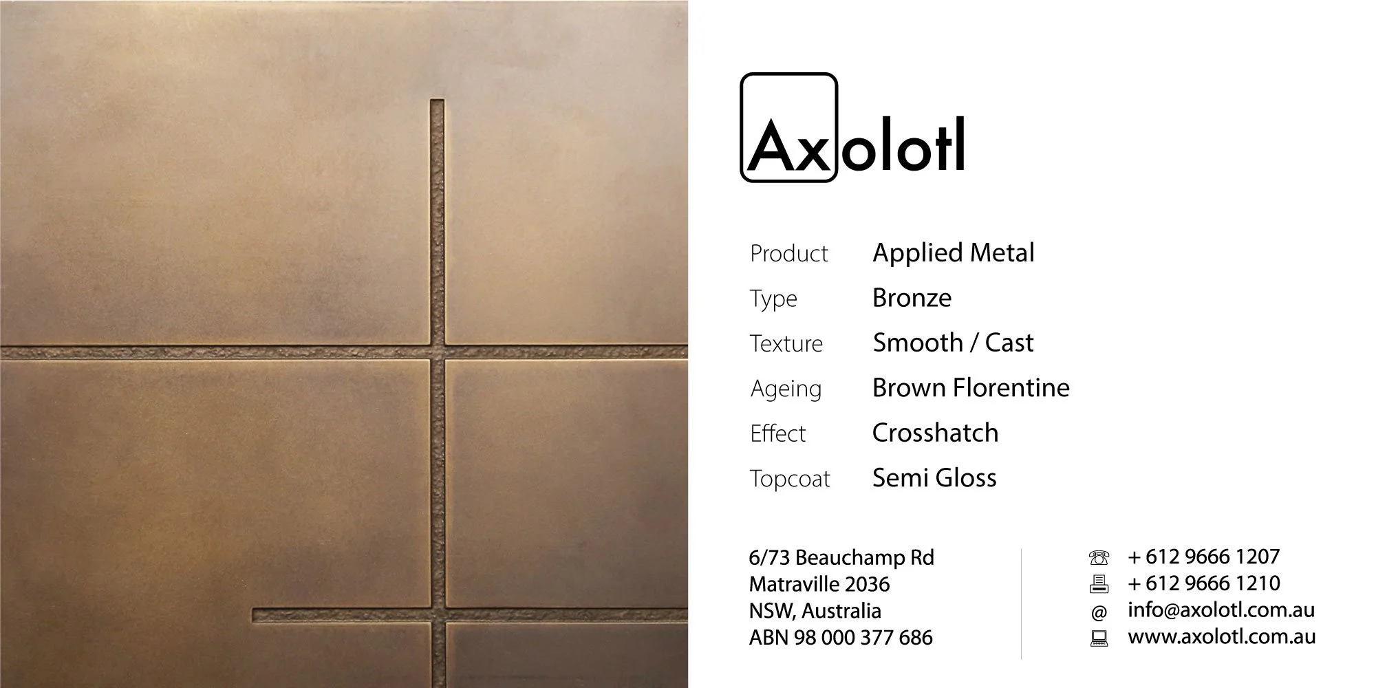 Bronze — Brown Florentine Carved Crosshatch