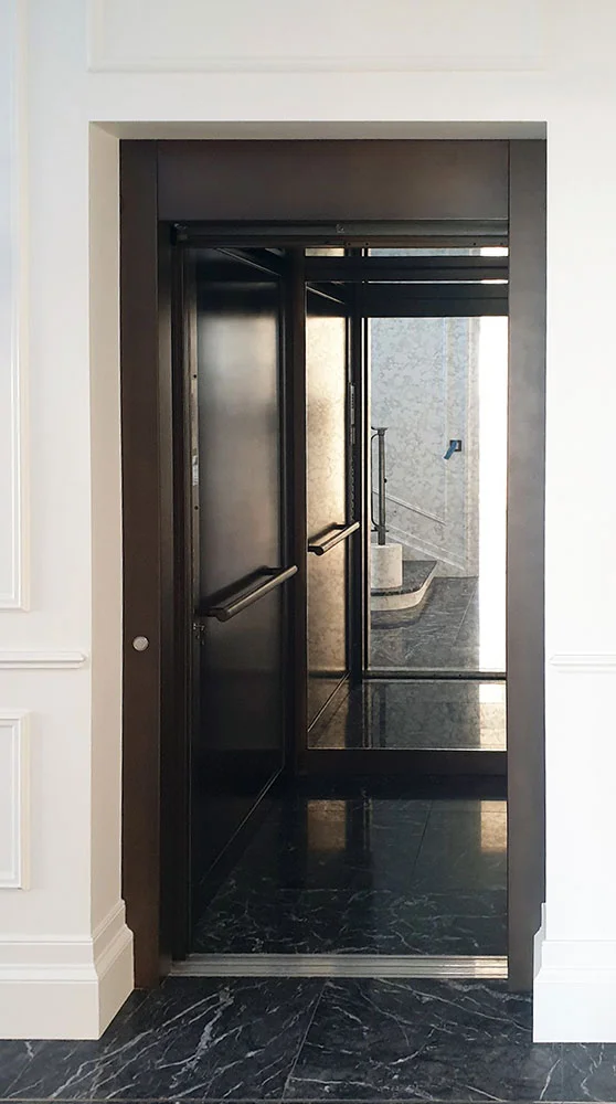 Brass Brown Florentine O'Shea Lift Elevators2