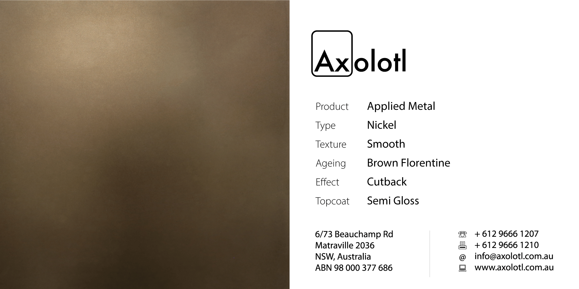 Nickel — Smooth Brown Florentine