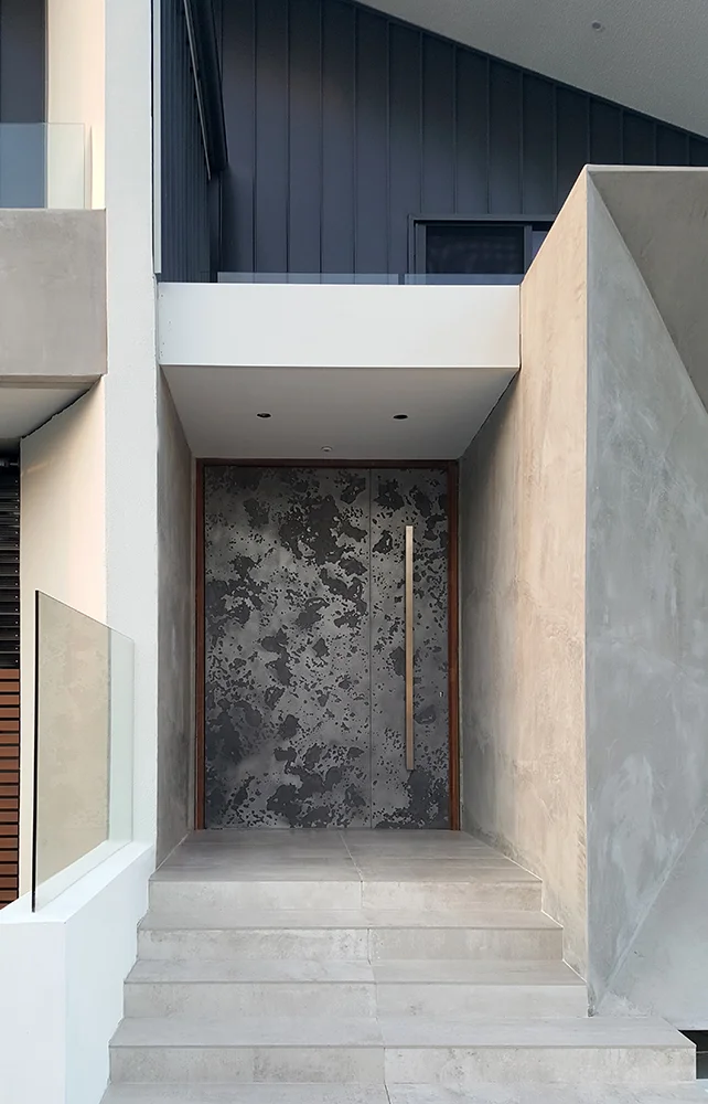 Aluminium Mars carved entry door — Aluminium Lunar Antique · Mars carving