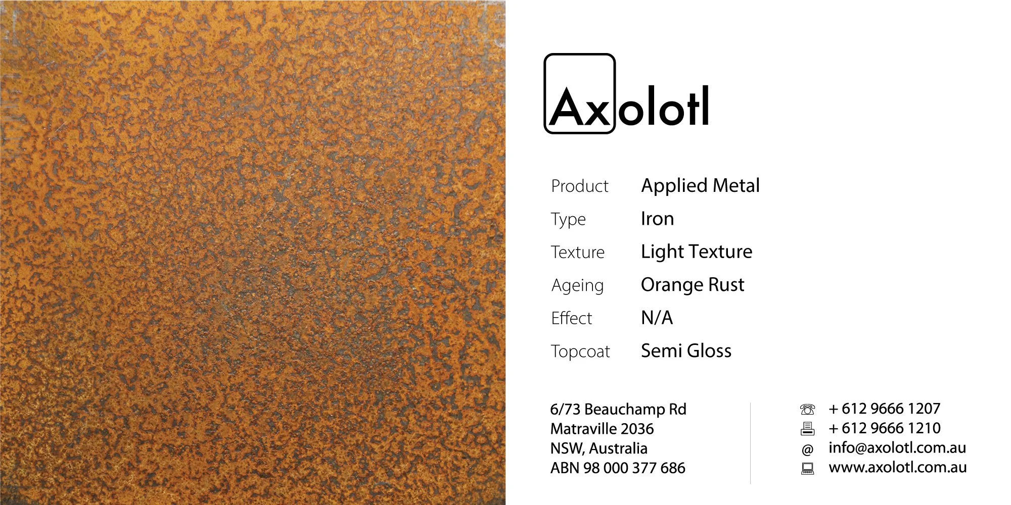 Iron — Light Texture Orange Rust