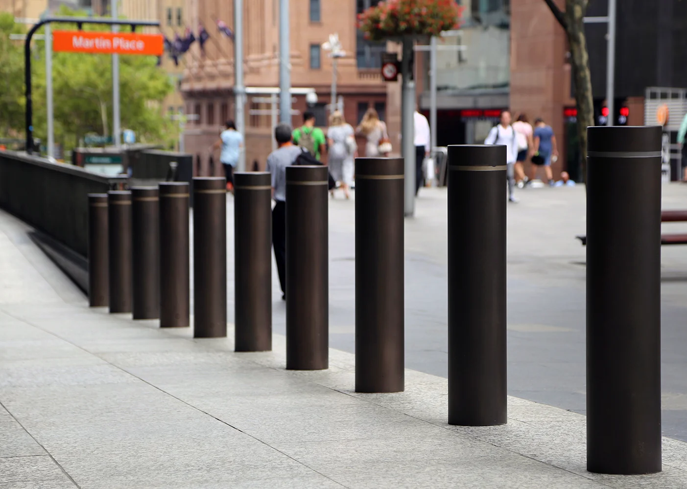 RBA Bollards - Treasury Bronze Pseudo Smooth Pearl Patina