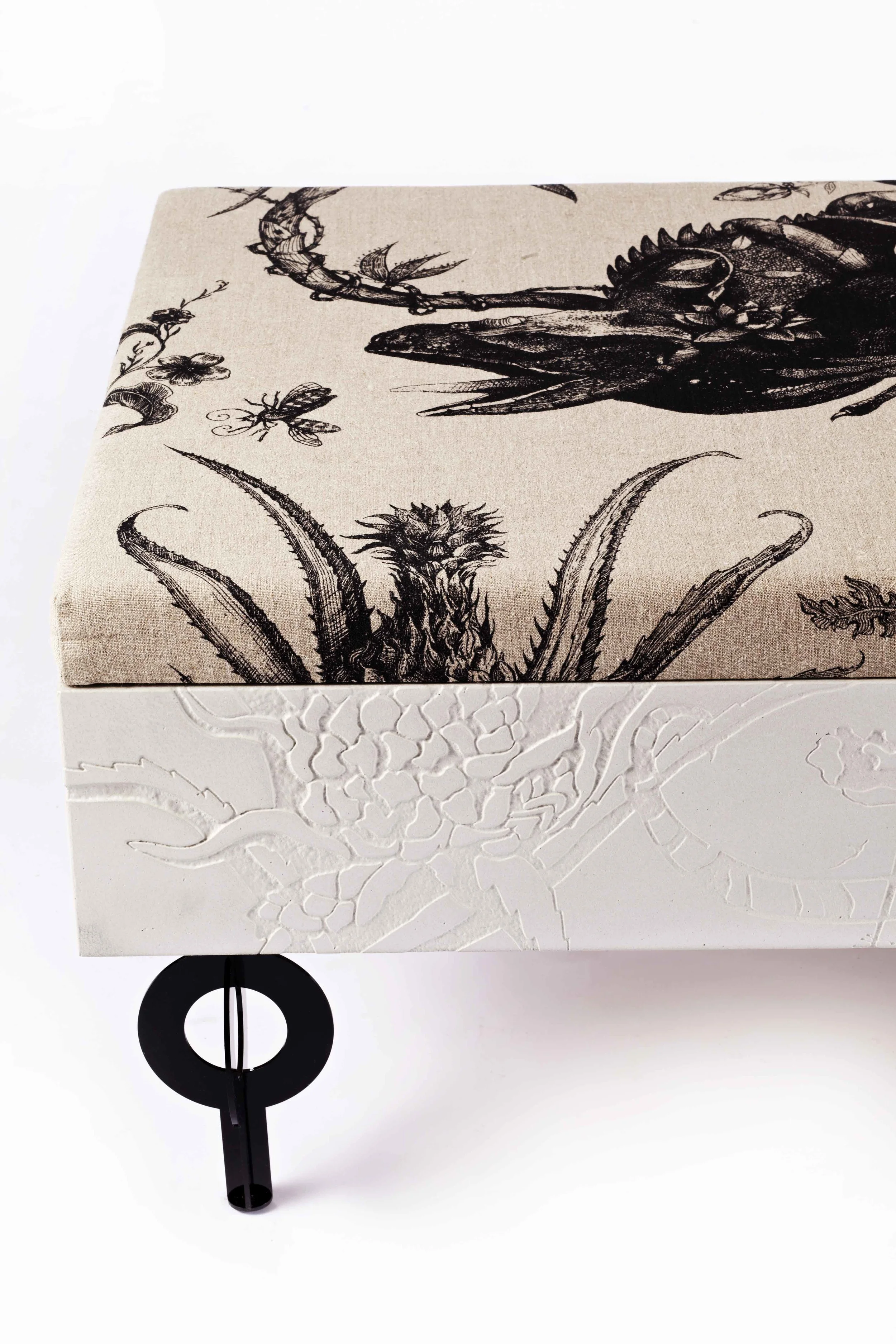 Designex Bench - Beasties Carved with Shale
