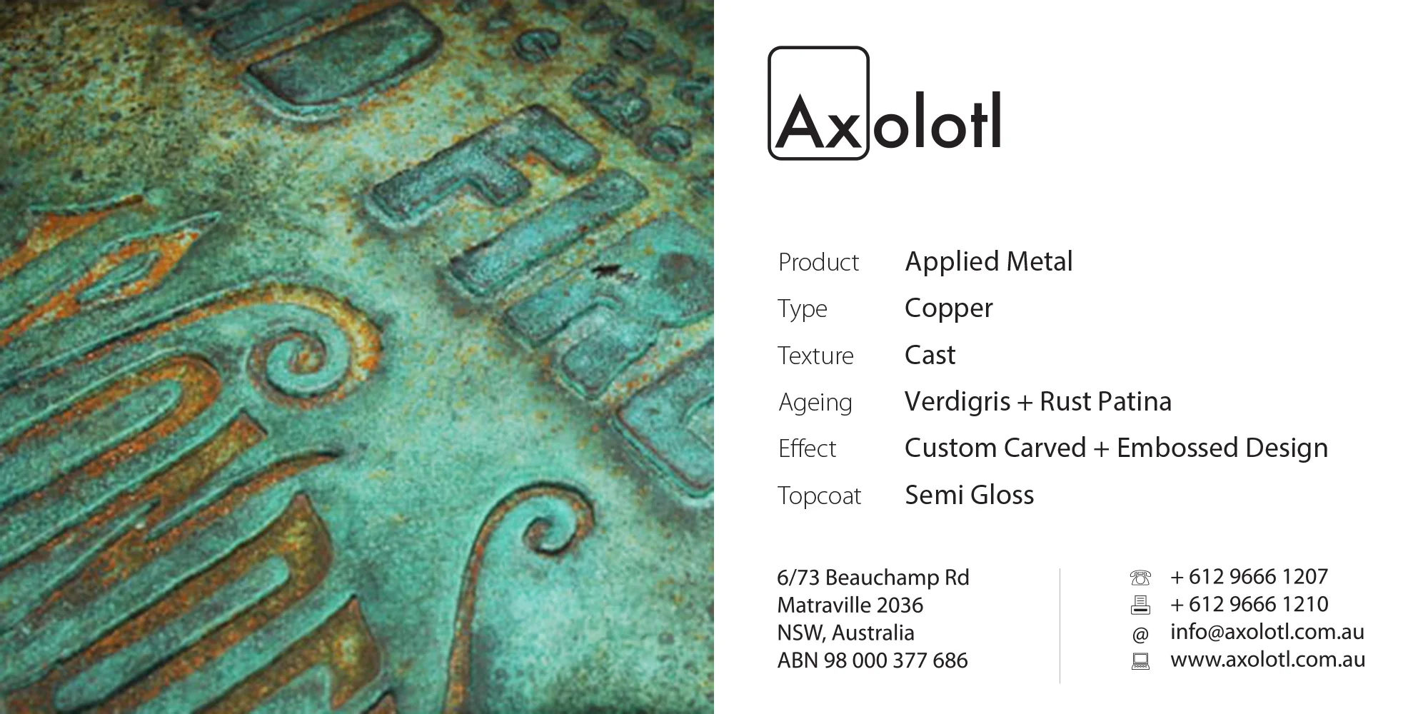 Copper — Cast Rustpatina Custom