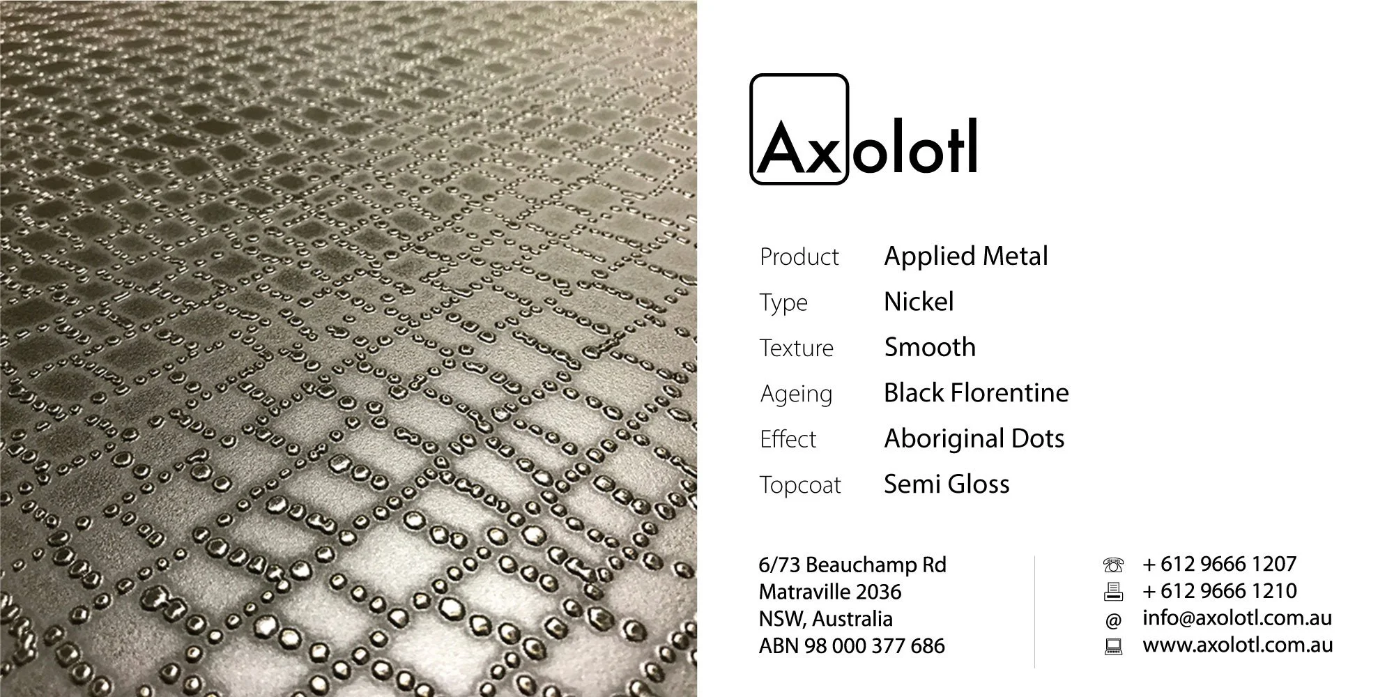 3D Print Aboriginal Dots Nickel Florentine