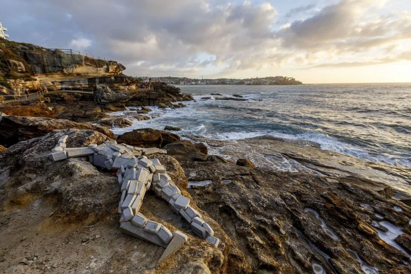 Stagnation by Elyssa Sykes-Smith at Sculpture by the Sea, supported by Axolotl Art Projects
