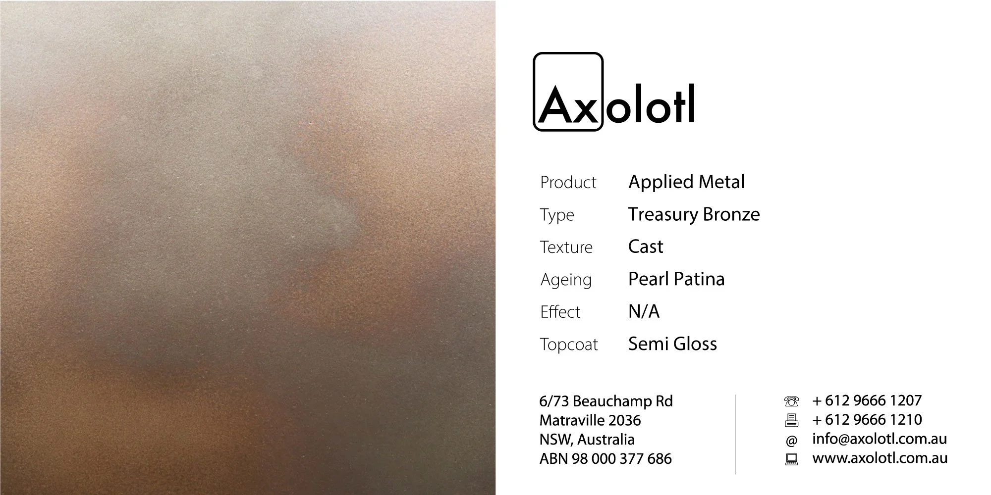 Bronze — Cast Pearl Patina
