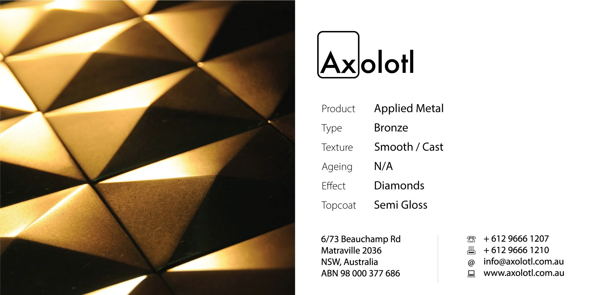Bronze — Smooth 3D Diamonds