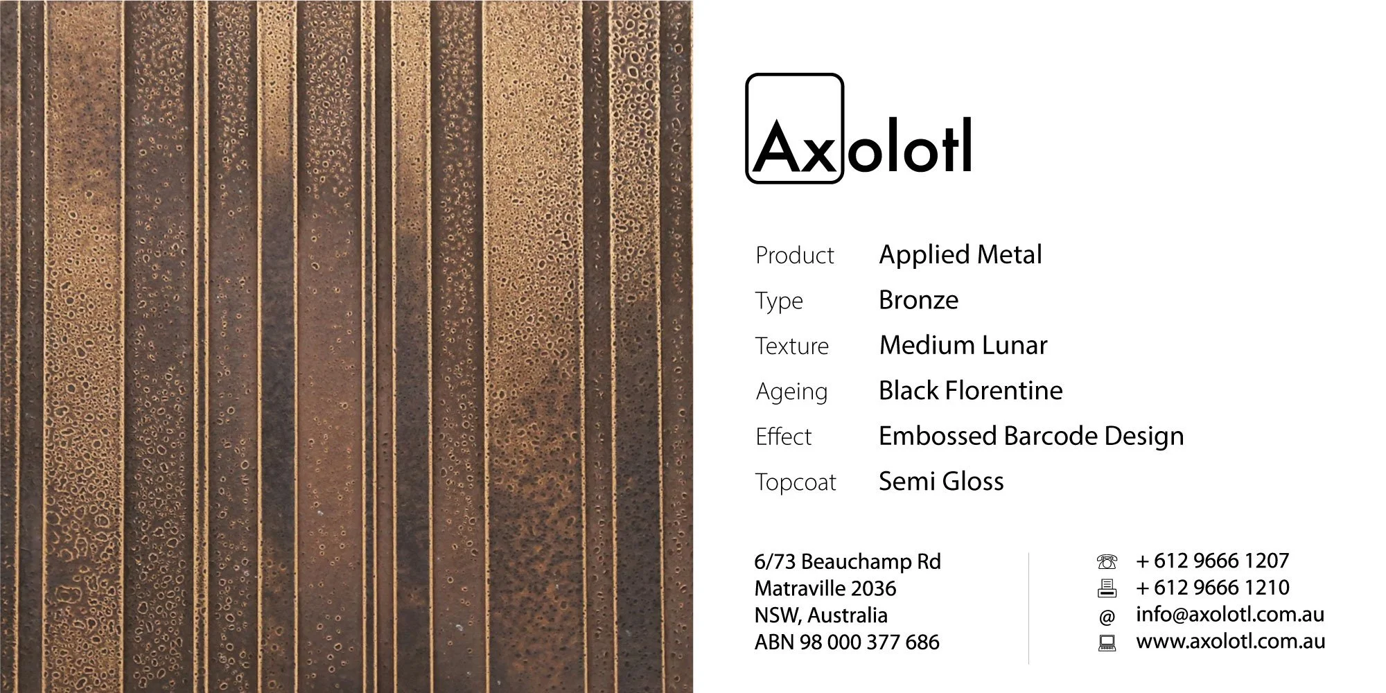 Bronze — Lunar Black Florentine Lineal